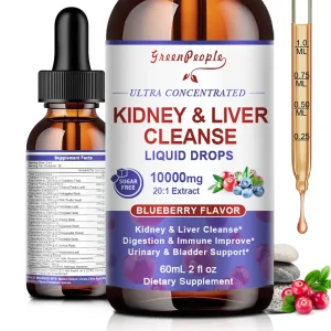 Kidney and Liver Cleanse Detox & Repair Drops with Milk Thistle,